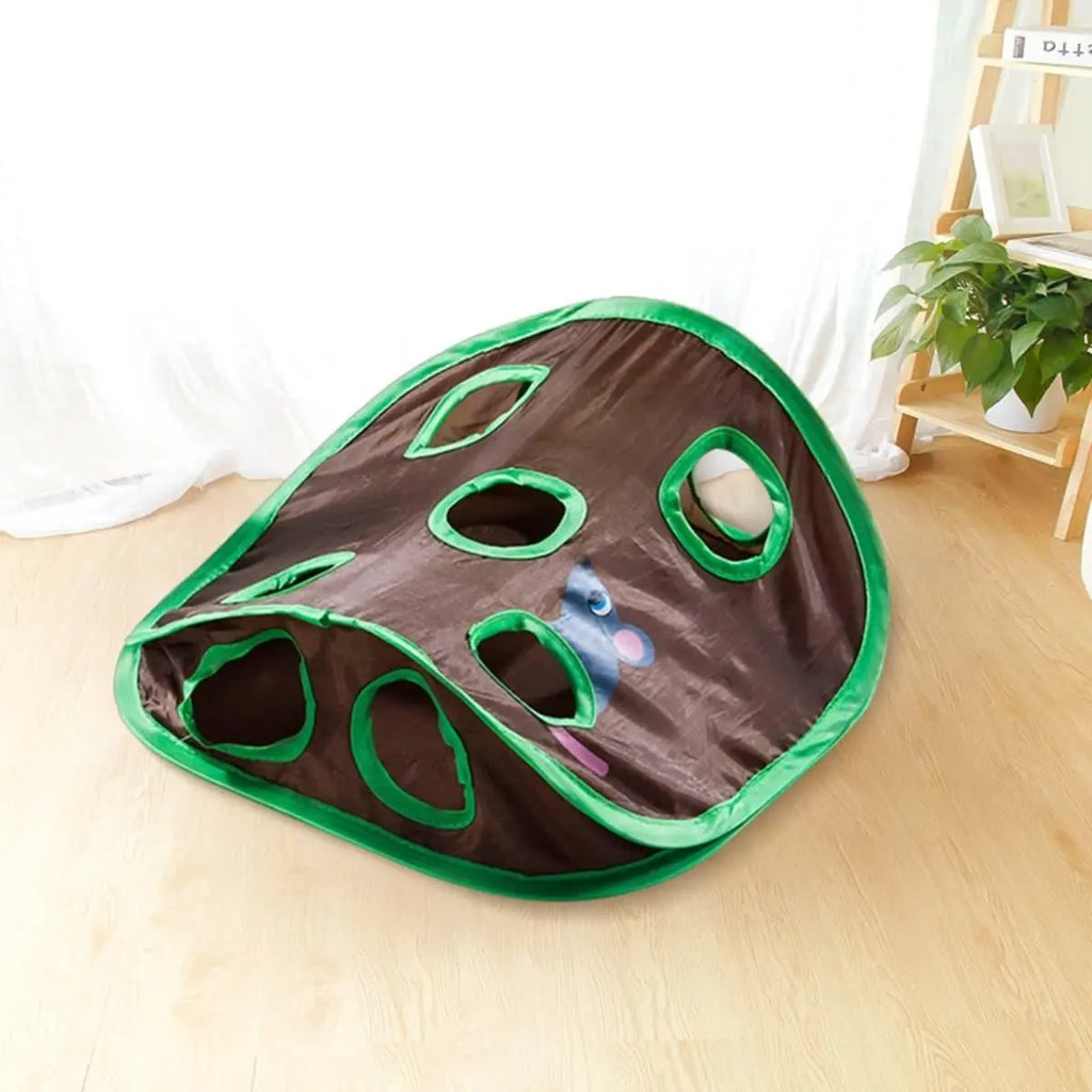 1 Set Interactive Cat Tent with Mice and Ball, 9 Holes Tunnel Cat Toy, Creative & Fun Mouse Hunting Toy, Cat Sound Toy, Pet Supplies, Valentine'S Day Gift, Pet Products