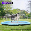 Outdoor Dog Water Sprinkler Pad, Portable Non-Slip Fun Pet Splash Pad for Bathing and Play, Outdoor Pet Shower Soaker #GLOBAL PICKS