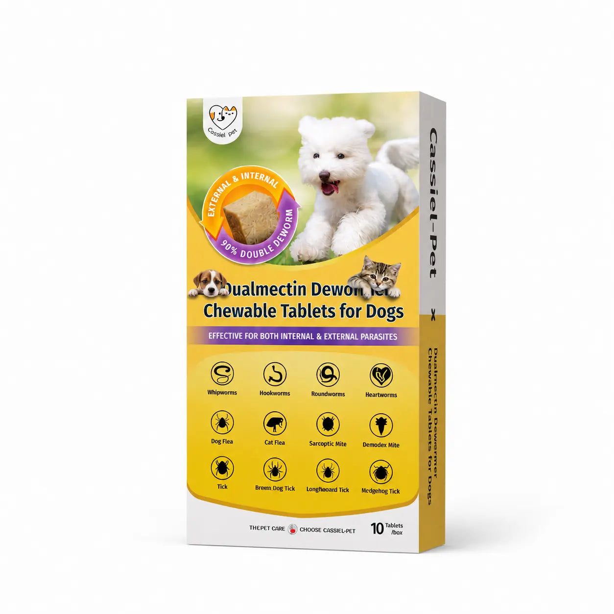 Cassiel Pet Dog Wellness Chews - Natural Herbal Blend for Digestive Support and Skin & Coat Care, Chicken Flavor Soft Treats for Daily Use