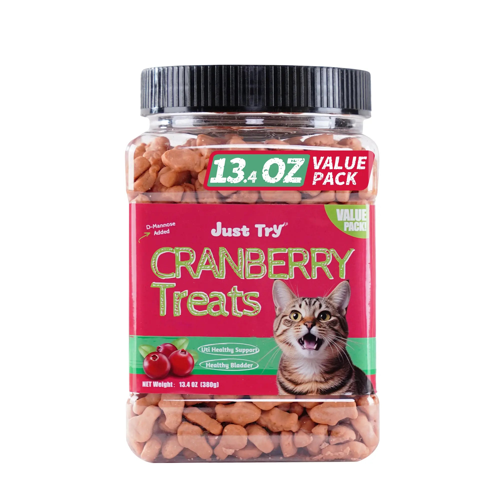 Just Try Cat Treats for Indoor Cats Hairball Control Natural Salmon Healthy Cat Grass Treats Kitten Snacks Training Biscuits Catnip for Cats Dental Care 14.1 OZ