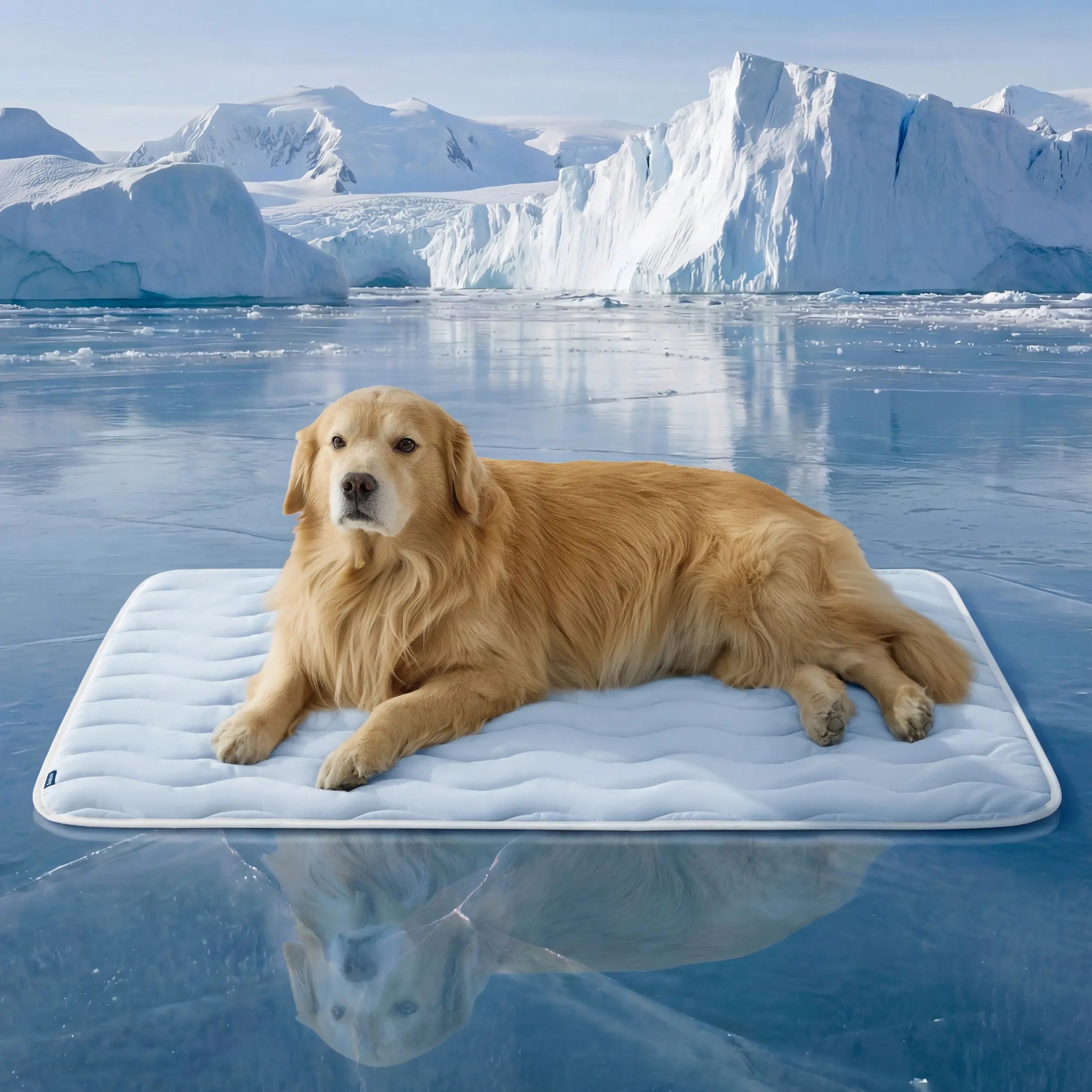 Bedsure Washable Cooling Mat for Dogs - Q-MAX>0.4 Non-Slip Summer Crate Bed for Large Dogs, No Gel or Electricity Required