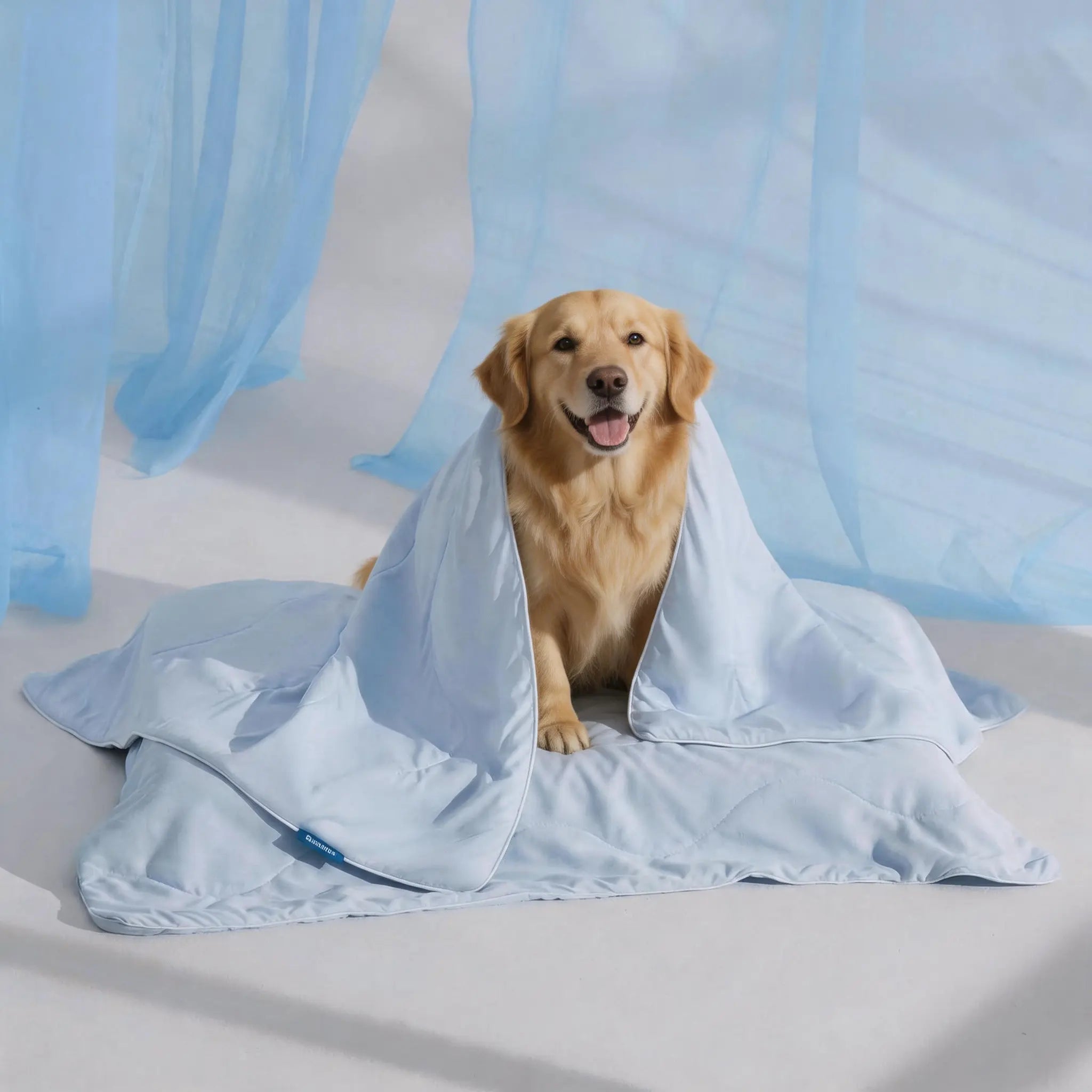 Bedsure Washable Cooling Mat for Dogs - Q-MAX>0.4 Non-Slip Summer Crate Bed for Large Dogs, No Gel or Electricity Required