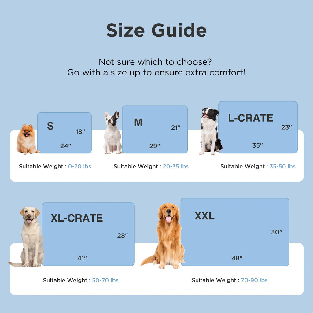 Bedsure Washable Cooling Mat for Dogs - Q-MAX>0.4 Non-Slip Summer Crate Bed for Large Dogs, No Gel or Electricity Required