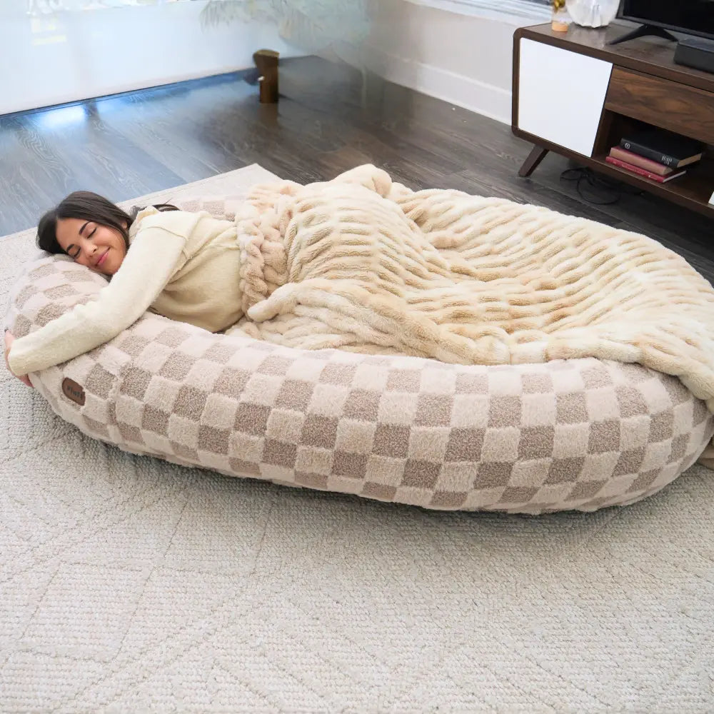 Plufl World'S First HUMAN DOG BED - Premium Adult Sized Bed for Relaxation - as Seen on Shark Tank
